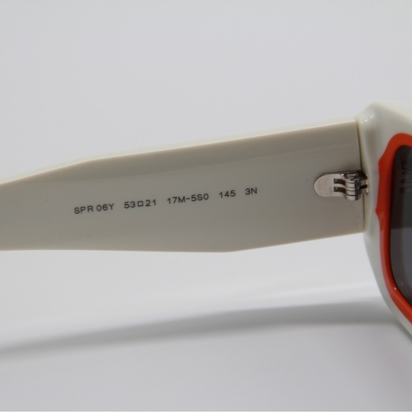 NEW PR06YS 17M5S0 SQUARE WHITE SUNGLASSES PRADA PR 06YS NEW PRADA SPR 06YS - Picture 9 of 12